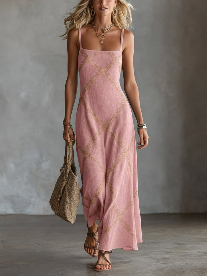 Renee | Geometric Print Maxi Dress