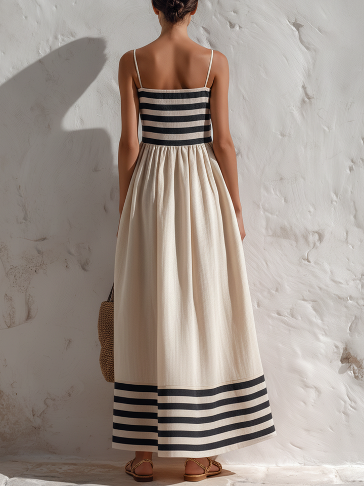 Luna | Striped Bodice Maxi Dress