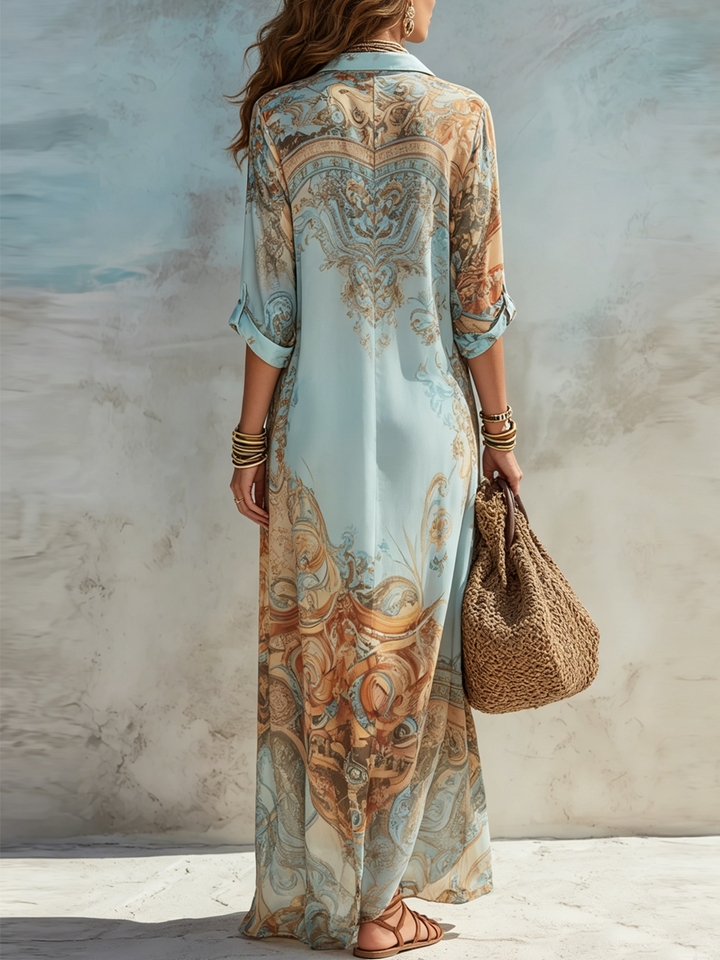 Adeline | Floral Chiffon Maxi Dress