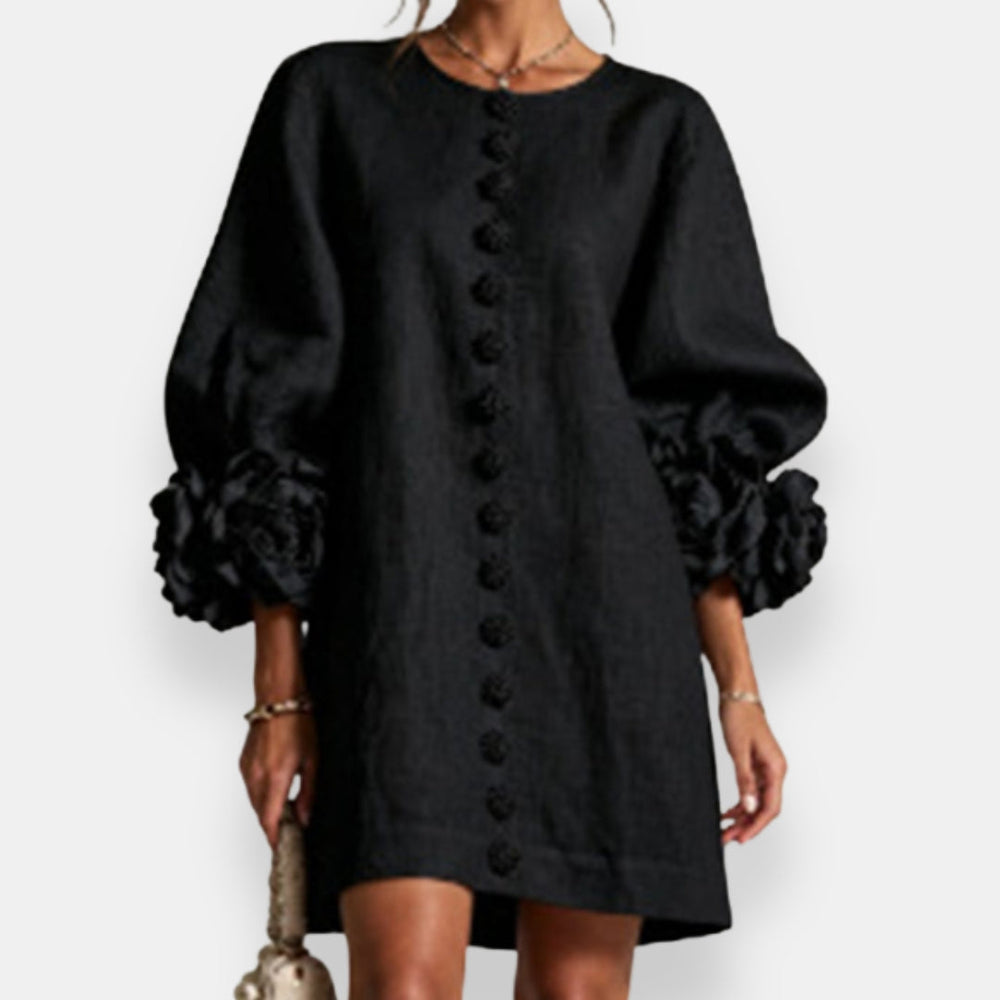 Darlene™ Floral Cuff Button Dress