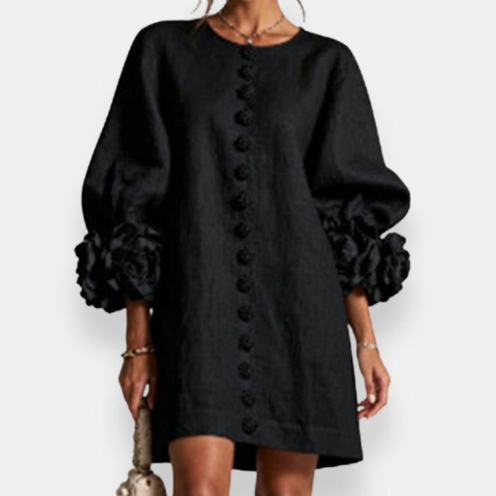 Darlene™ Floral Cuff Button Dress