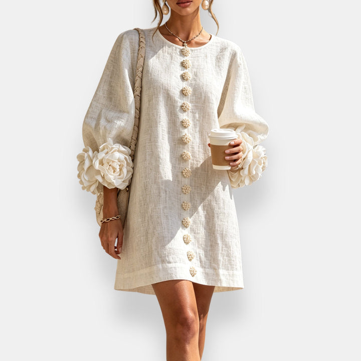 Darlene™ Floral Cuff Button Dress