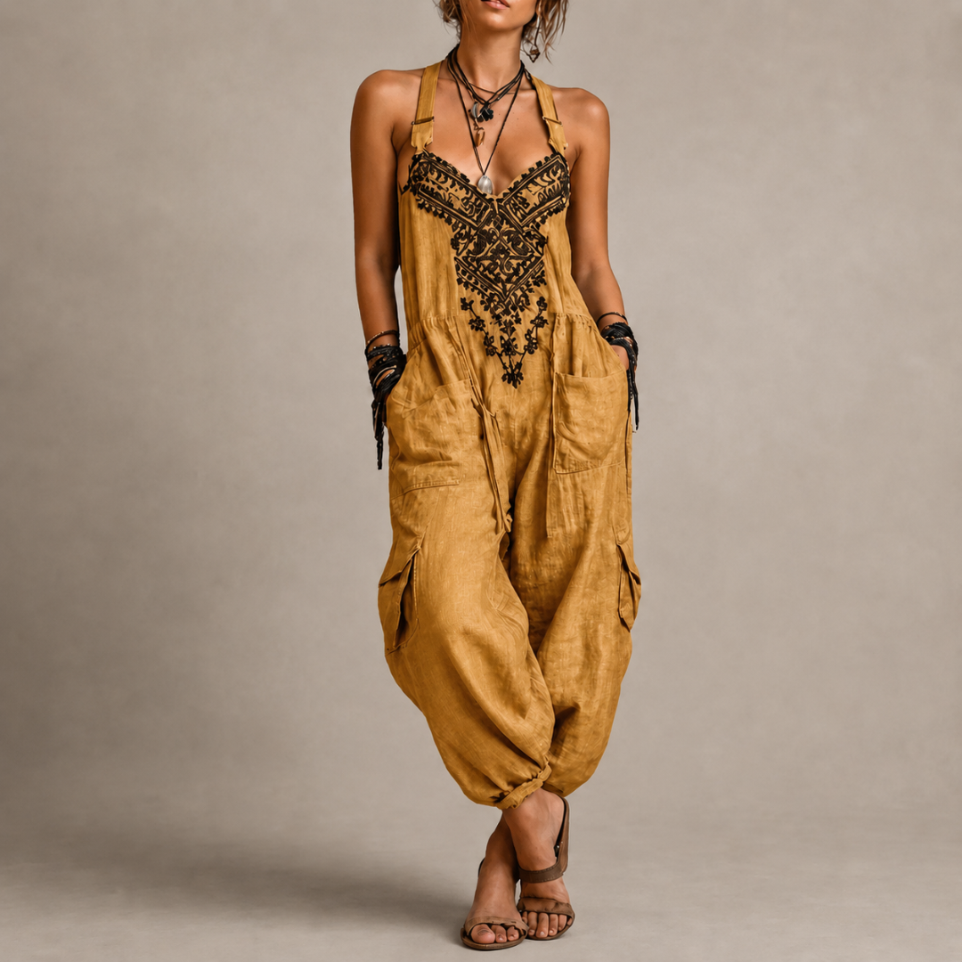 Astrid | Bohemian Embroidered Jumpsuit