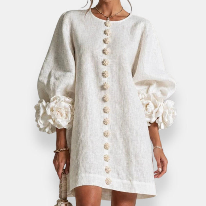 Darlene™ Floral Cuff Button Dress