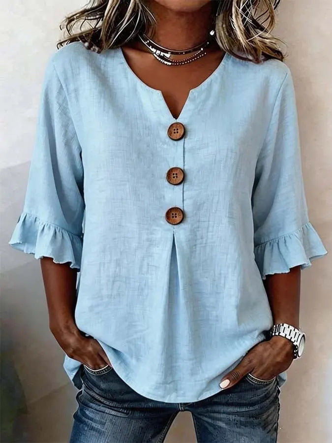 Jessara | Ruffle-Sleeve Blouse
