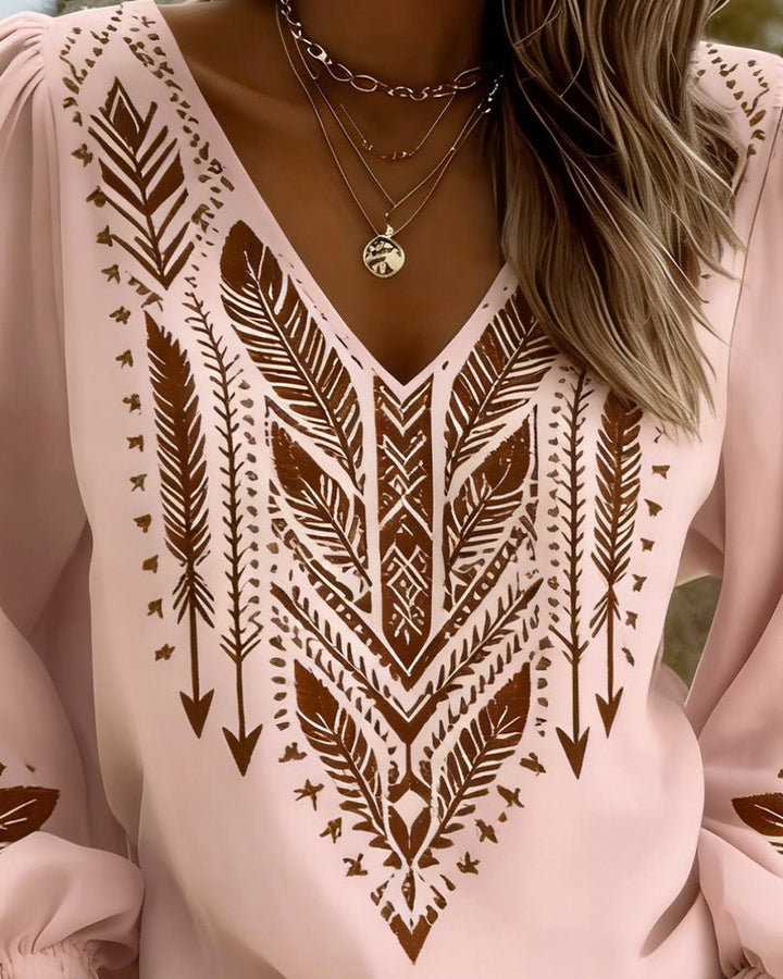 Sienna | Puff-Sleeve V-Neck Blouse
