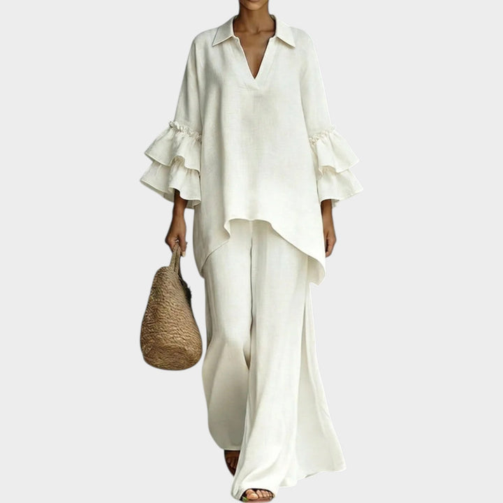 Amélie | Ruffle Sleeve Two-Piece Set