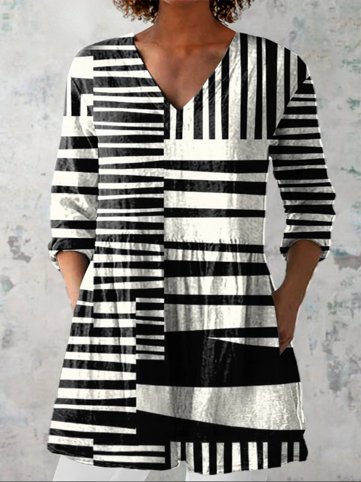 Sophie | Long V-Neck Blouse