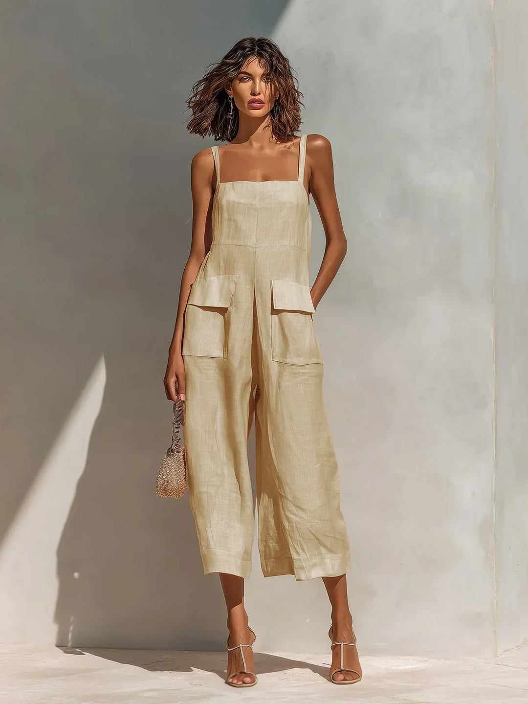 Isla™ Square Neck Wide Leg Jumpsuit