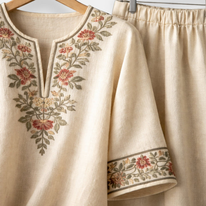 Nita™ Embroidered Tunic and Pants Set