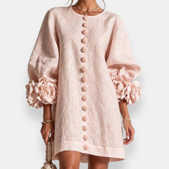 Darlene™ Floral Cuff Button Dress