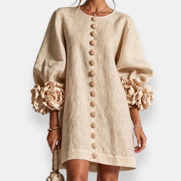 Darlene™ Floral Cuff Button Dress