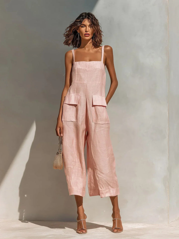 Isla™ Square Neck Wide Leg Jumpsuit