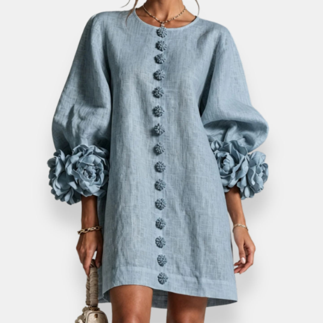 Darlene™ Floral Cuff Button Dress