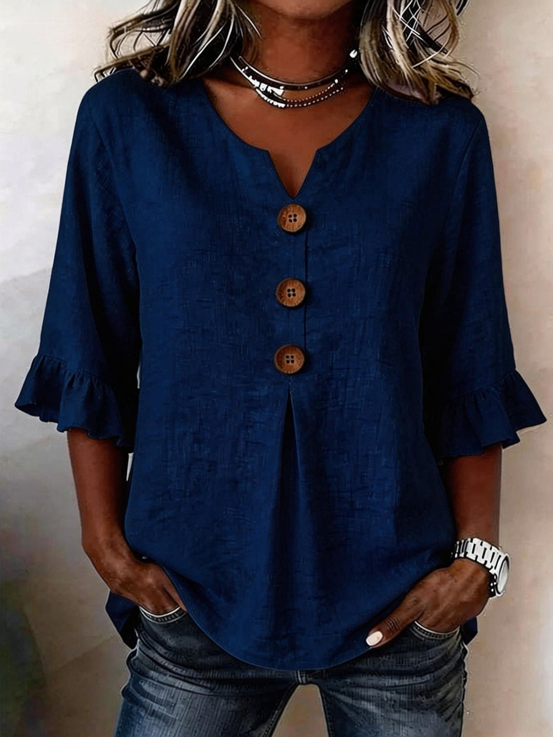 Jessara | Ruffle-Sleeve Blouse