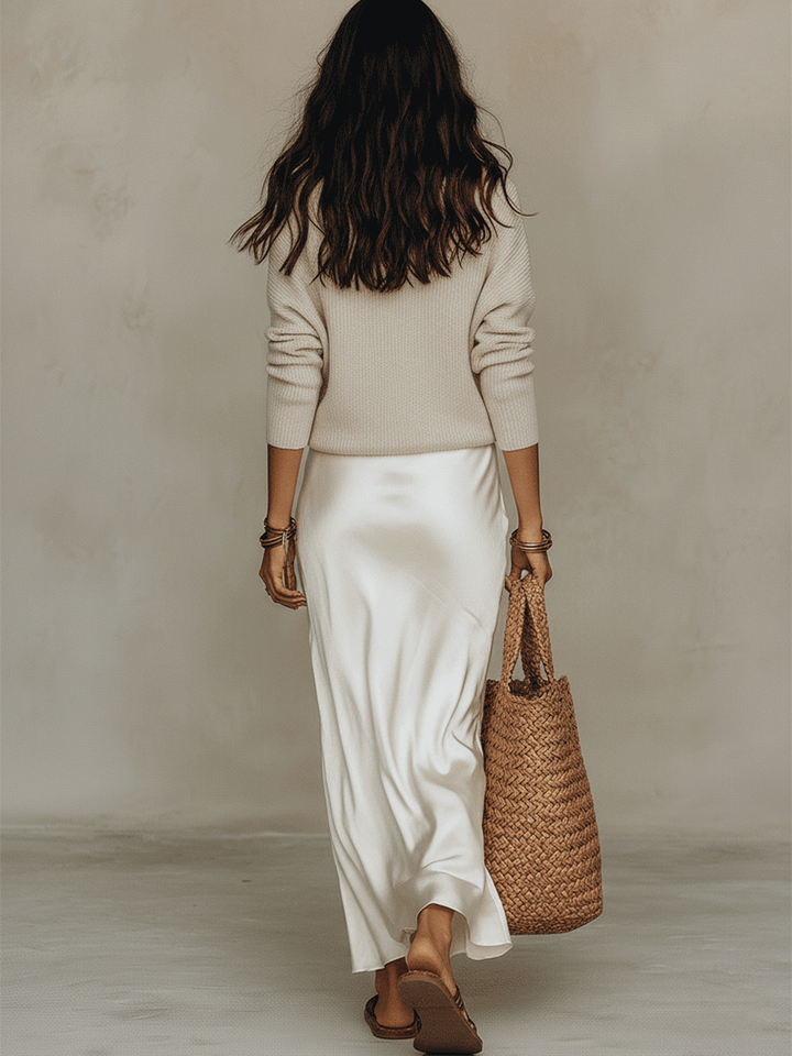 Ivy | Knit & Satin Two-Piece Set