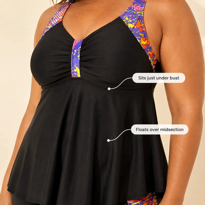 Sirella | Flowy Empire Tankini Set
