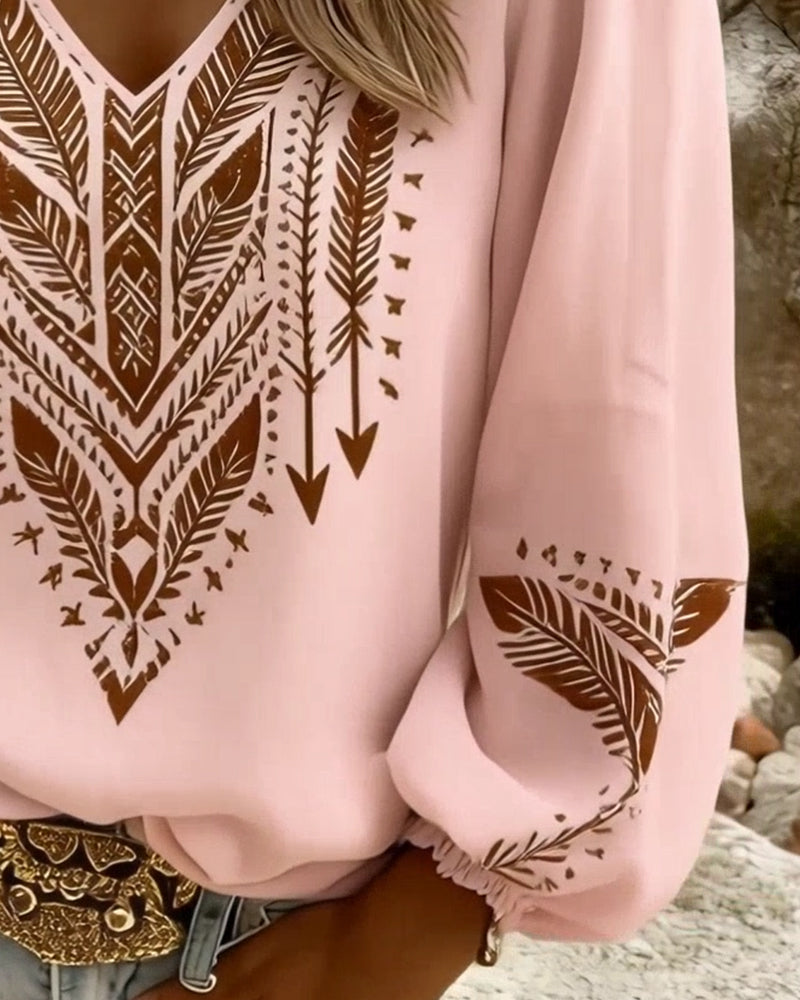 Sienna | Puff-Sleeve V-Neck Blouse
