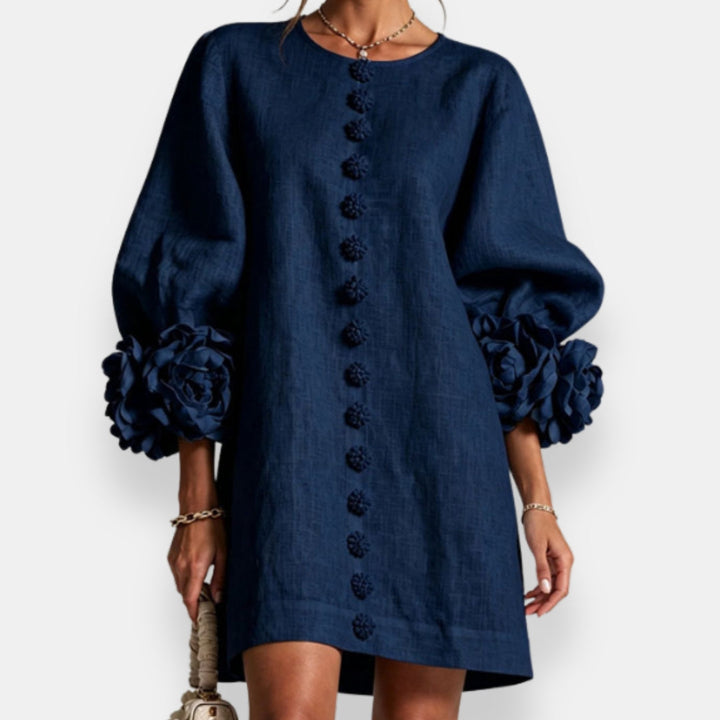 Darlene™ Floral Cuff Button Dress