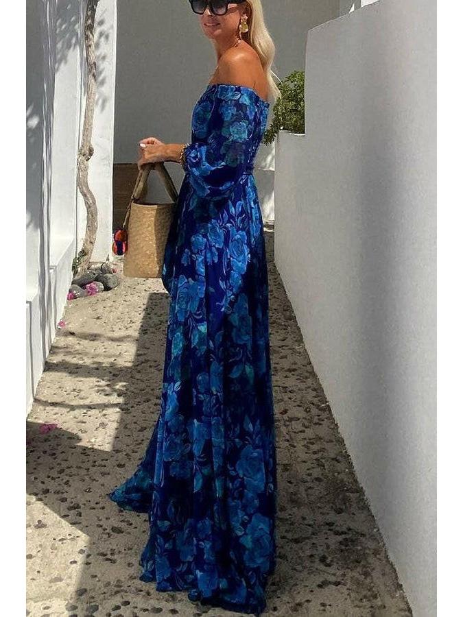 Violet & Grace™ | Off Shoulder Floral Maxi Dress