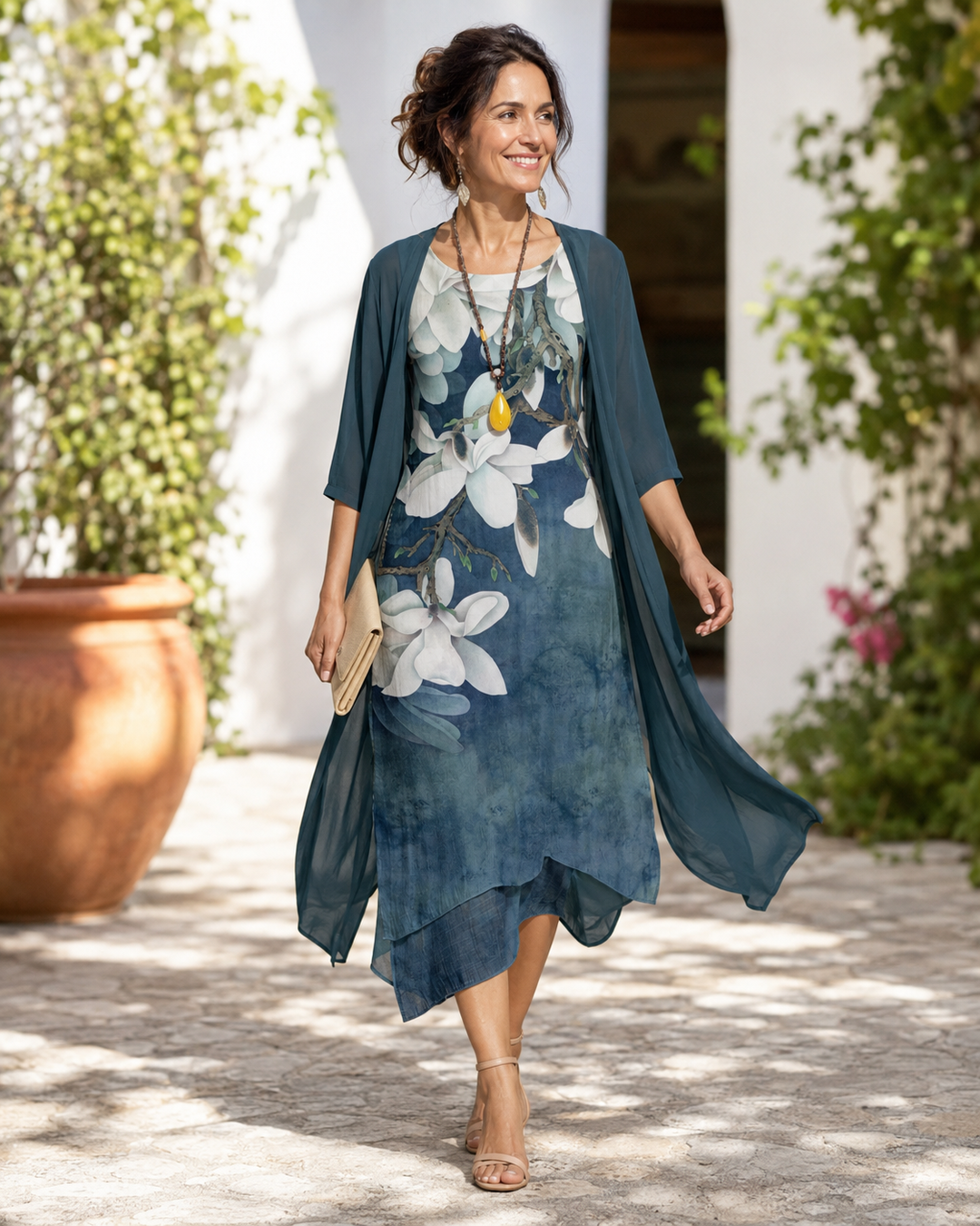 Sophia | Watercolor Floral Duster Dress