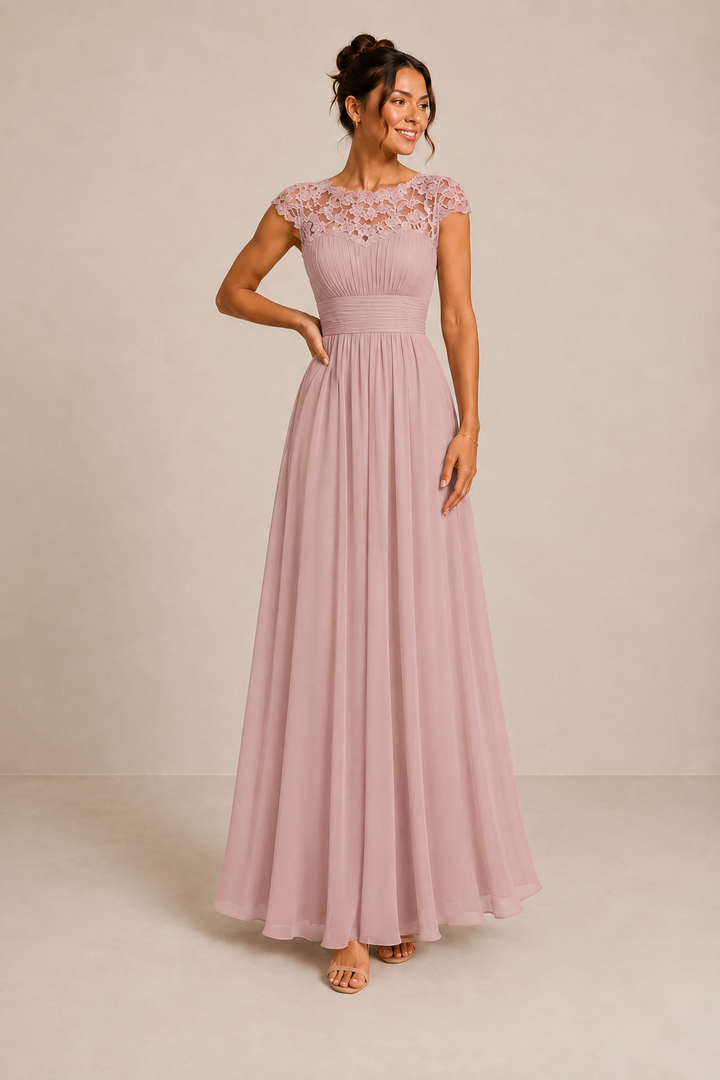 ELVENA™ | Lace Bodice Maxi Dress