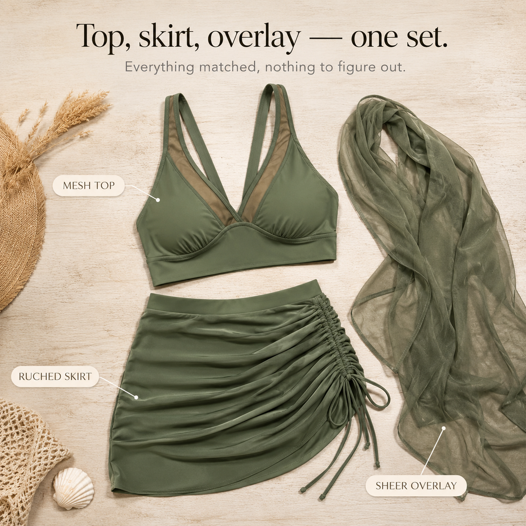 Solivia | High-Waist 3-Piece Swim Set