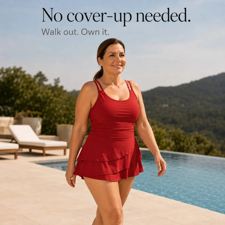 Marella | Ruched Skirt Swim Dress