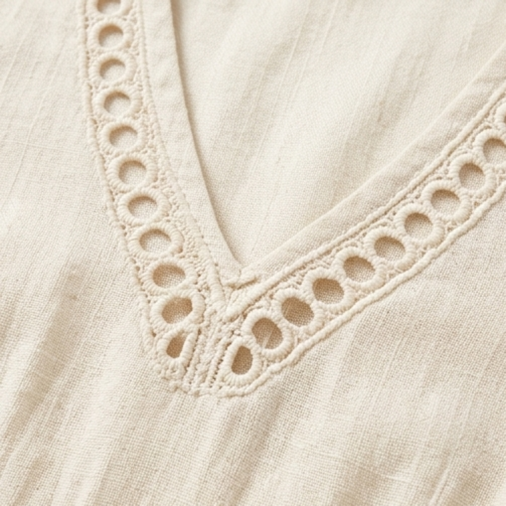 Solmera | Crochet-Trim Midi Dress