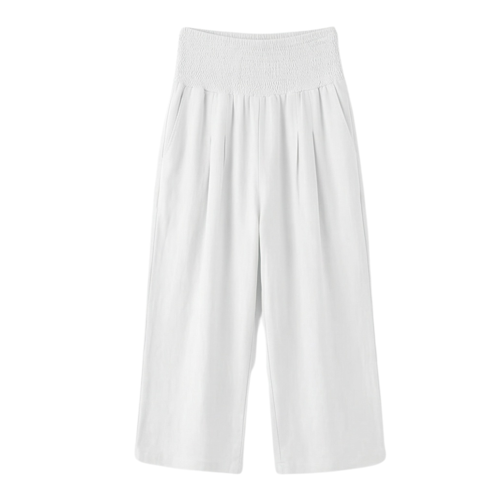 Coastella – Women's Smocked-Waist Wide-Leg Culottes