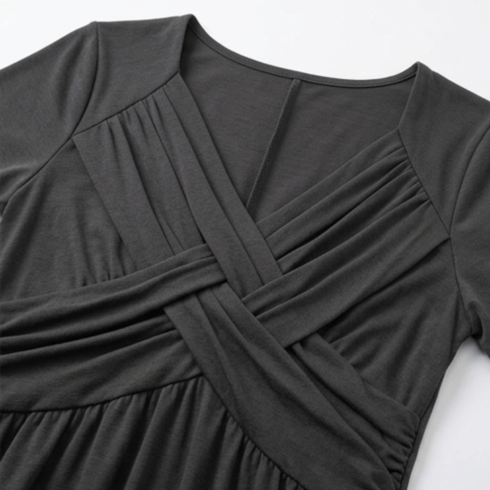 Veluna | Crossover Midi Dress