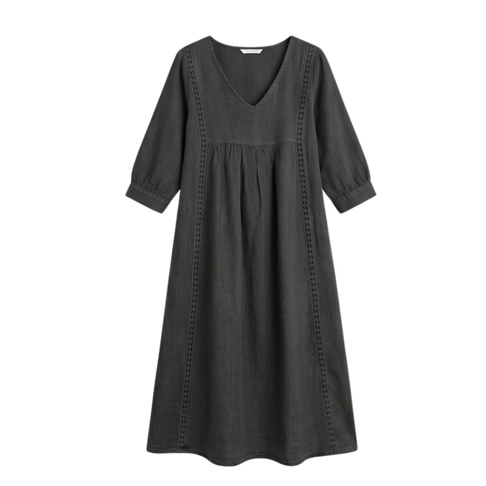 Virella – Relaxed Midi Dress with Pockets