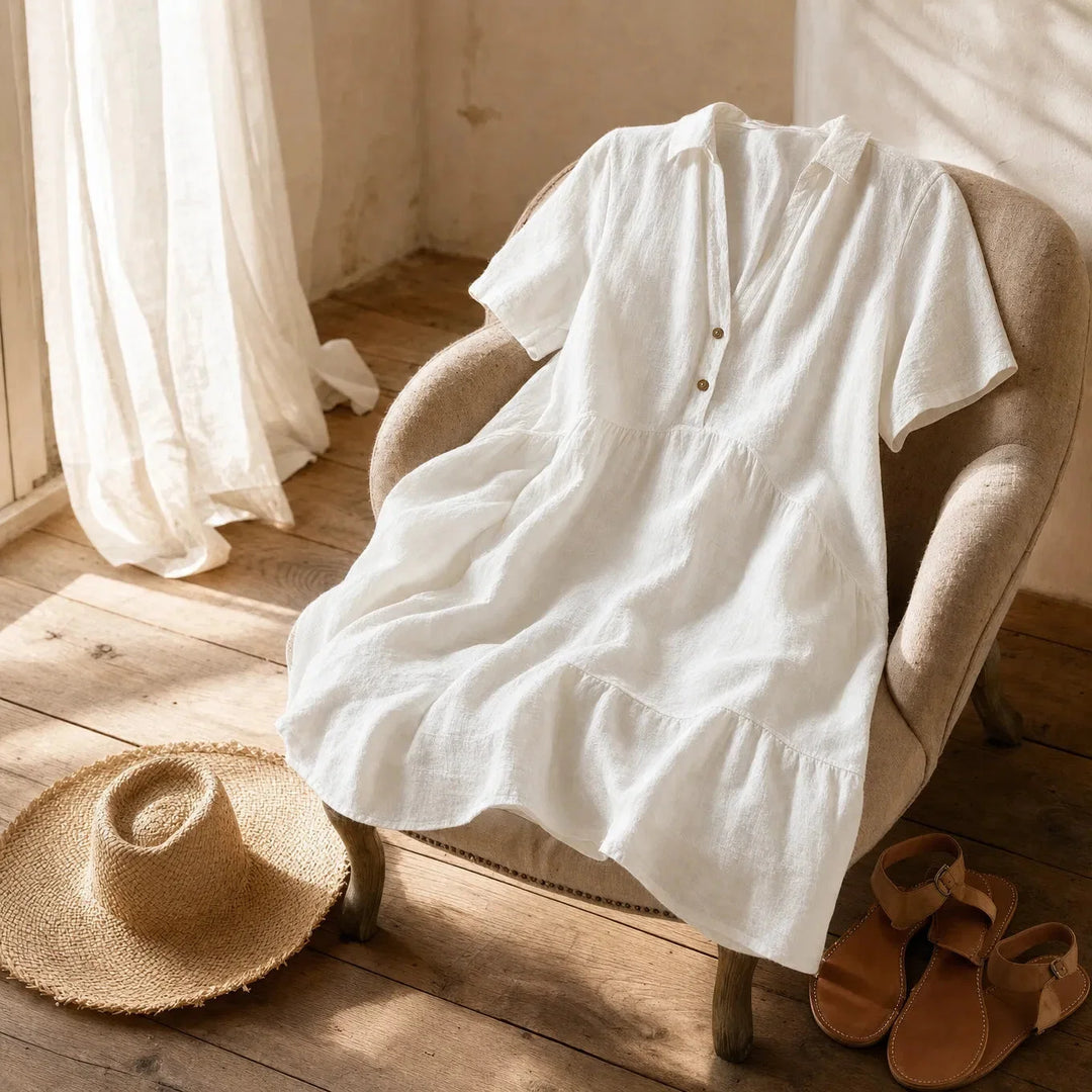 Marielle | Tiered Mini Dress with Collar