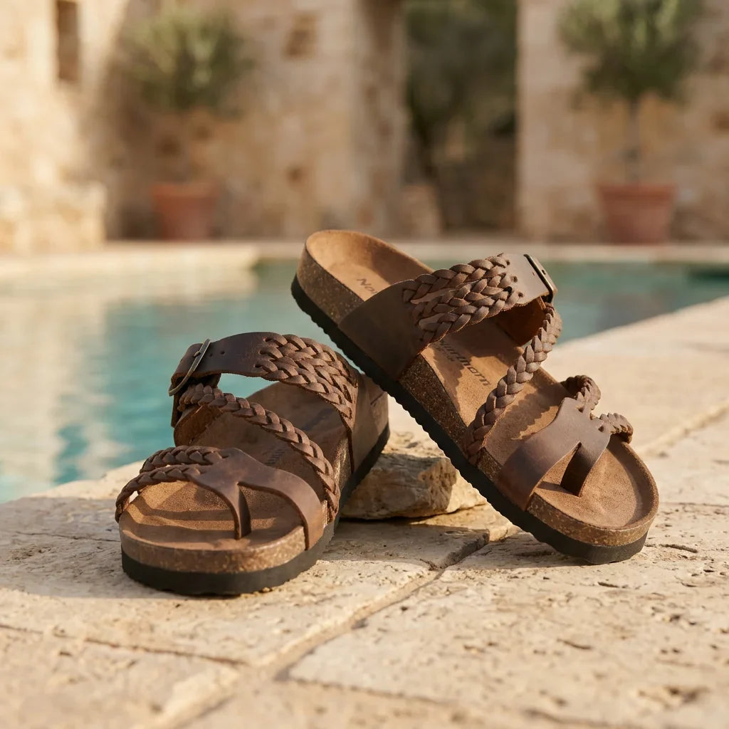 Hayleigh | Braided Cork Sandals