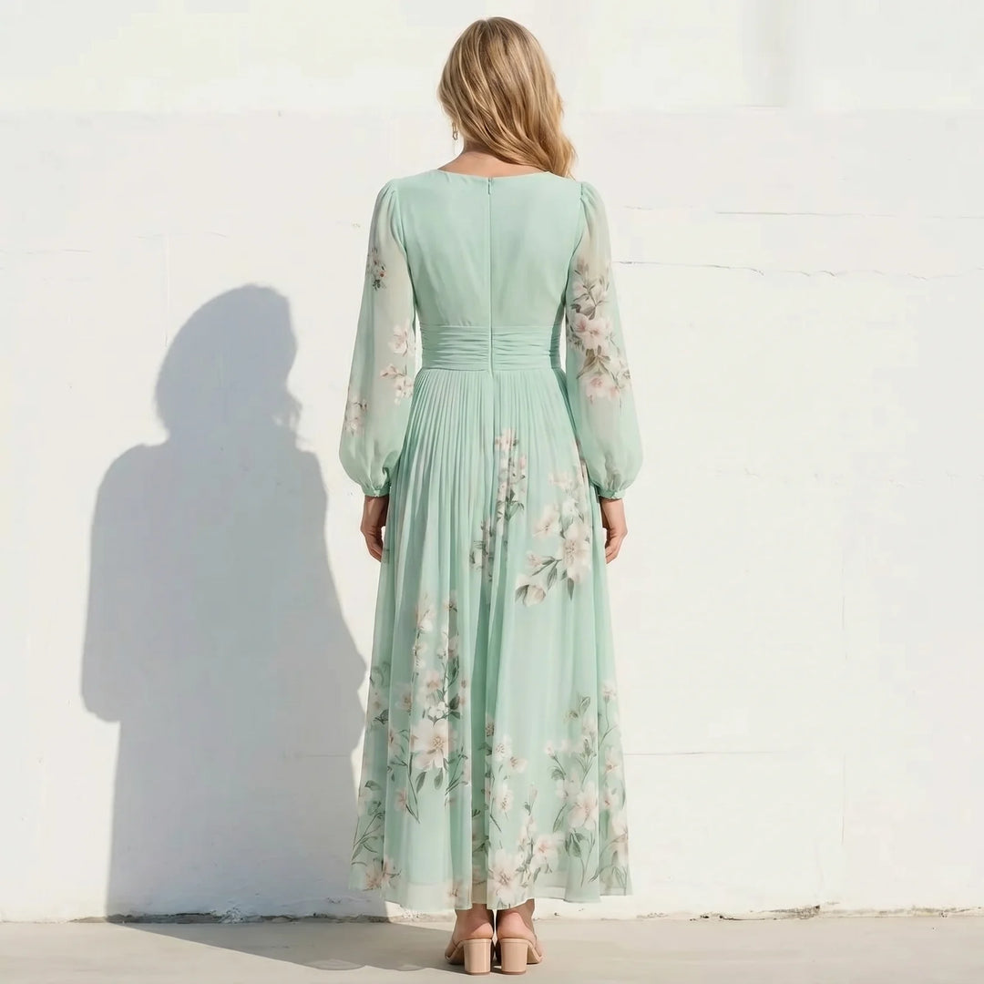 Elodie | Floral V-Neck Maxi Dress