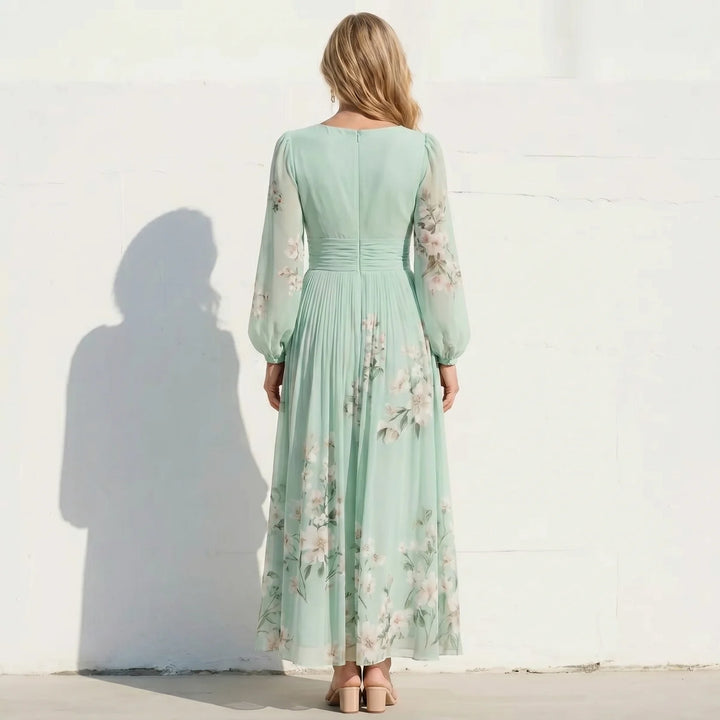 Elodie | Floral V-Neck Maxi Dress