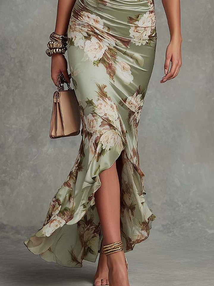 Anastasia | Floral Ruched Maxi Dress