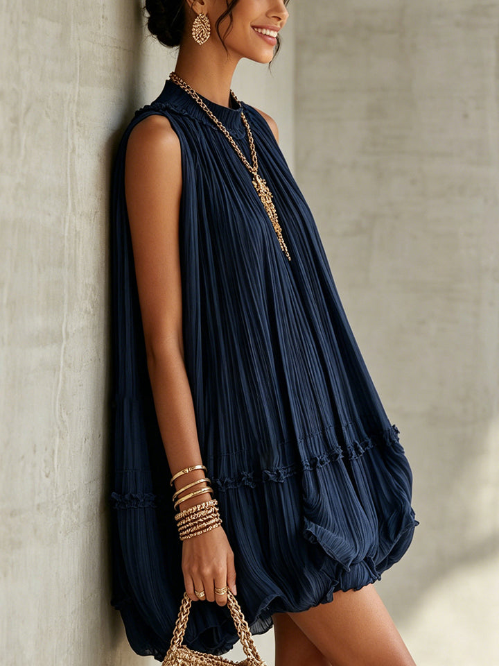 Camilla | Pleated Chiffon Mini Dress