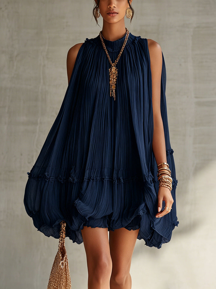 Camilla | Pleated Chiffon Mini Dress