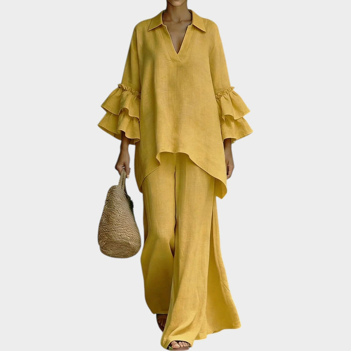 Amélie | Ruffle Sleeve Two-Piece Set
