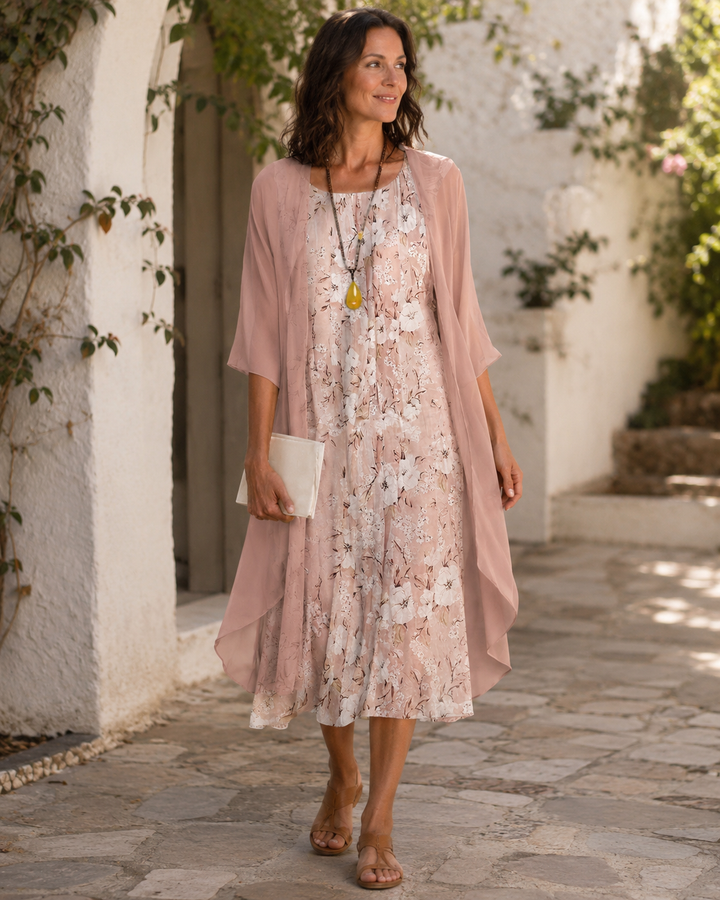 Marigold | Chiffon Duster Dress