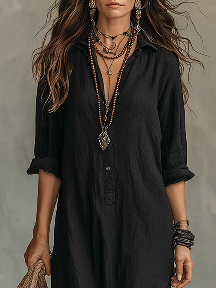 Nadia | Button-Front Maxi Dress