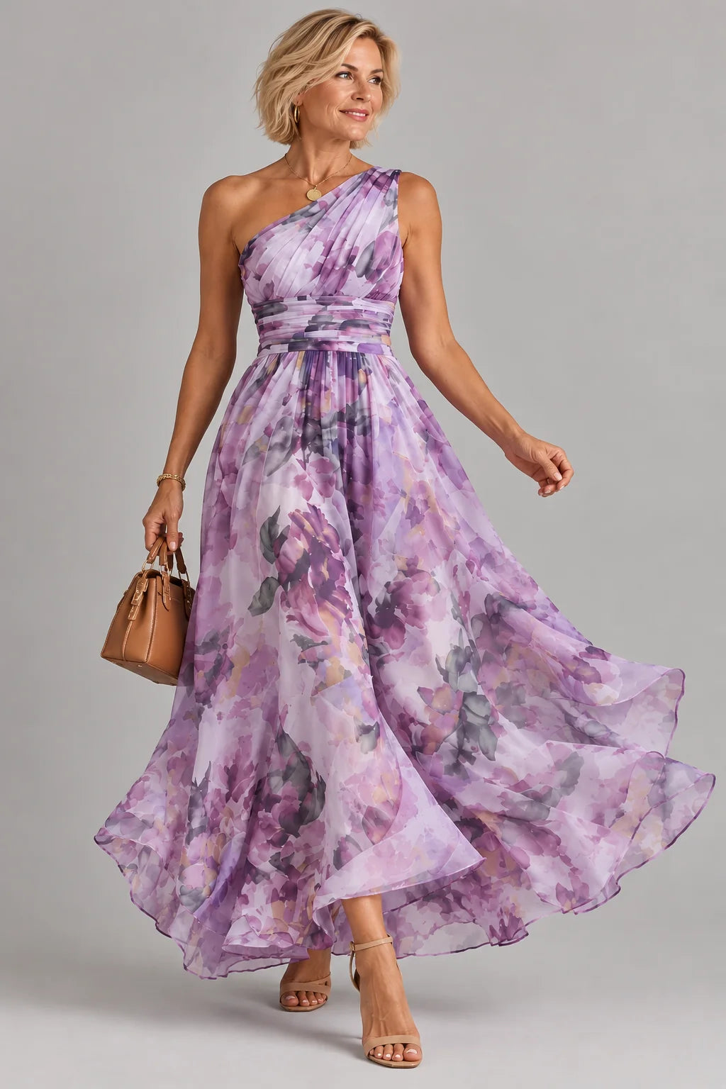 Celeste | One-Shoulder Floral Maxi Dress