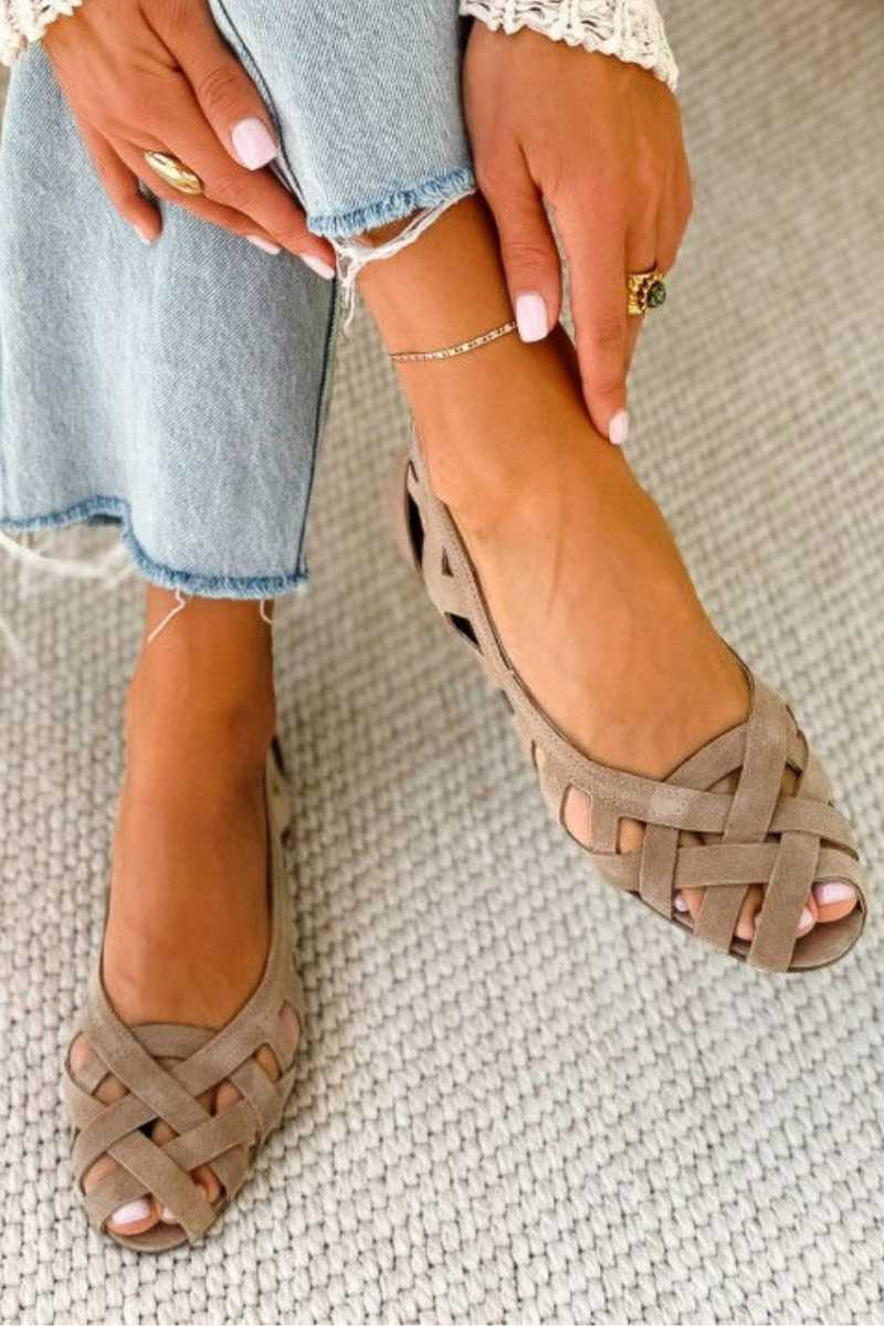 Celeste | Woven Open-Toe Flat Sandals