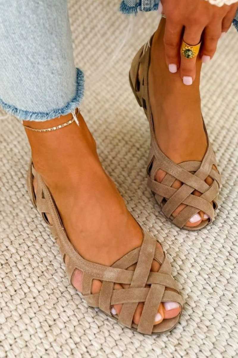 Celeste | Woven Open-Toe Flat Sandals
