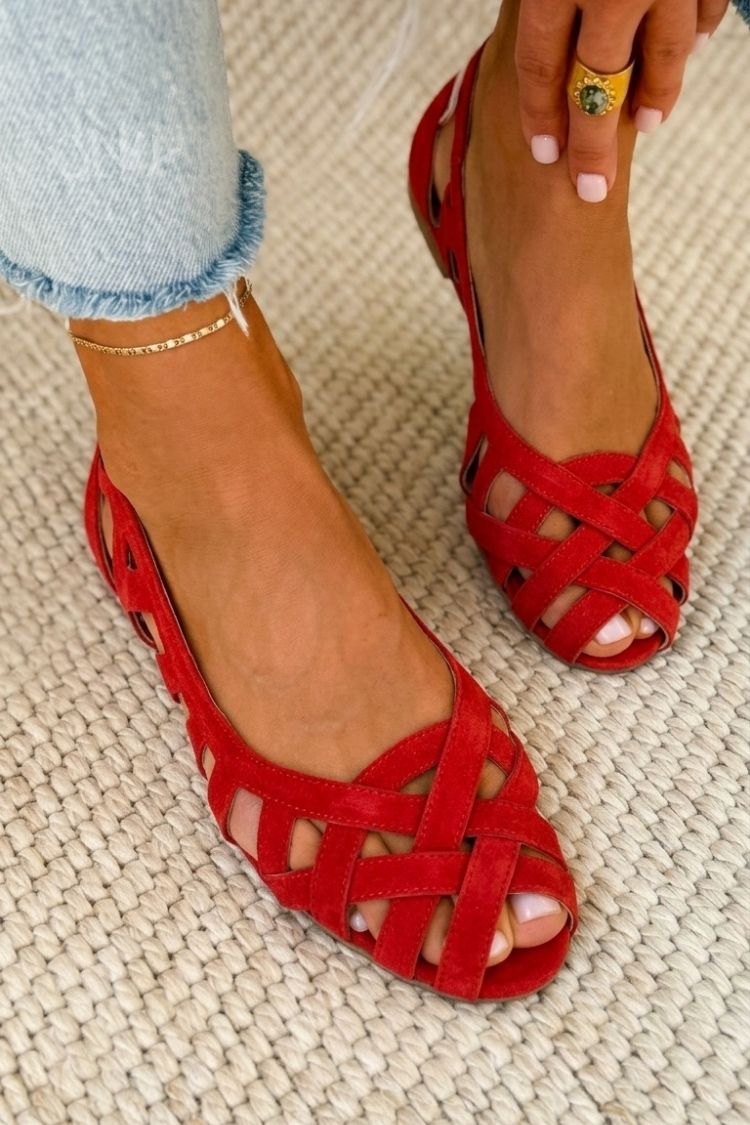 Celeste | Woven Open-Toe Flat Sandals
