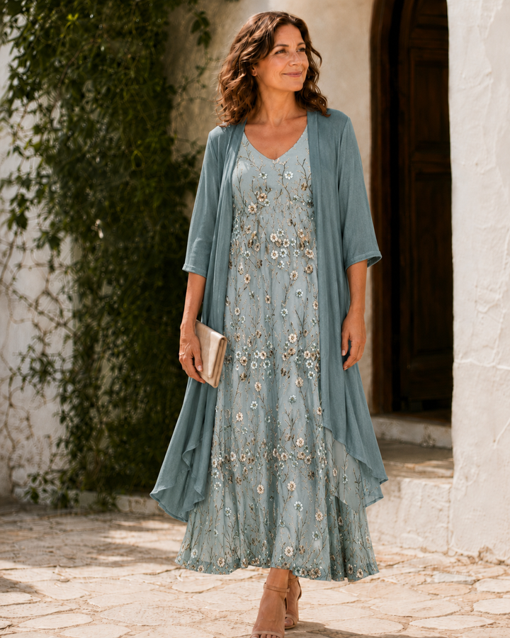 Juliet | Lace Applique Duster Dress