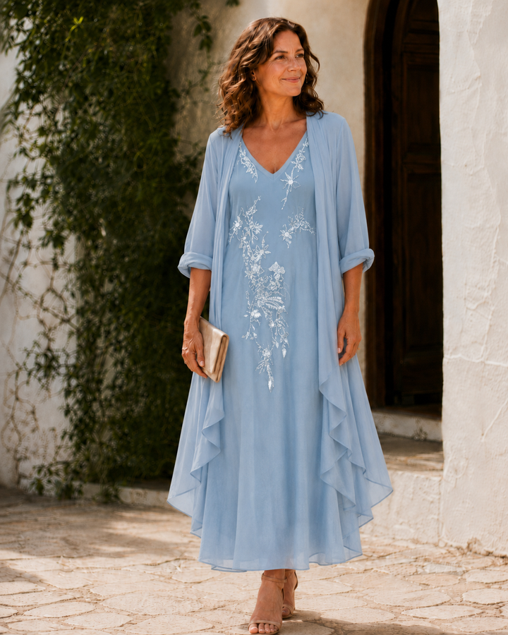 Juliet | Lace Applique Duster Dress