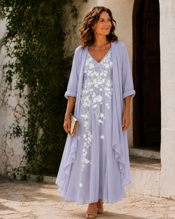 Juliet | Lace Applique Duster Dress