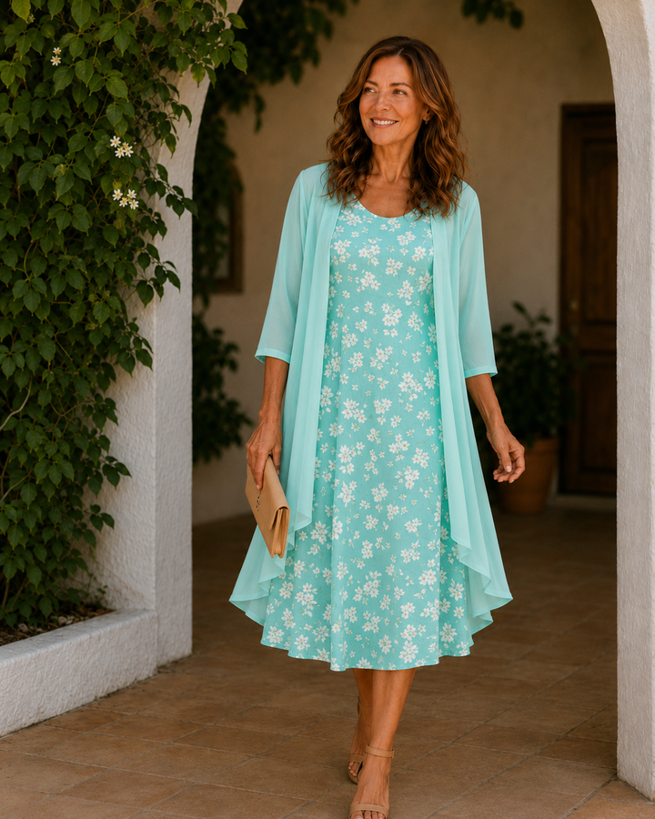Capri | Floral Print Duster Dress
